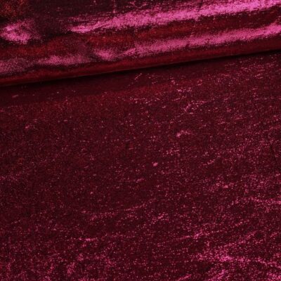 Tissu lurex fuchsia plissé