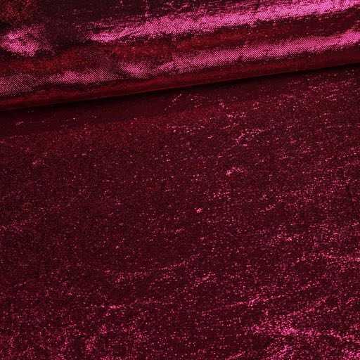 Tissu lurex fuchsia plissé