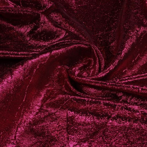 Tissu lurex fuchsia plissé