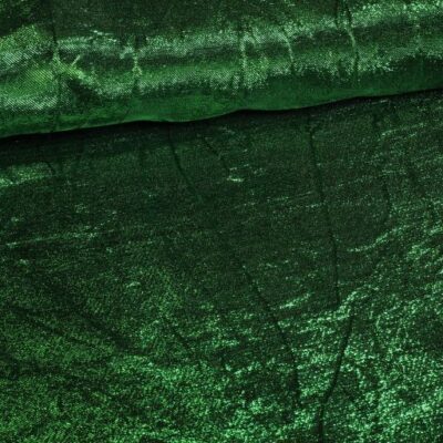 Tissu Lurex vert froissé