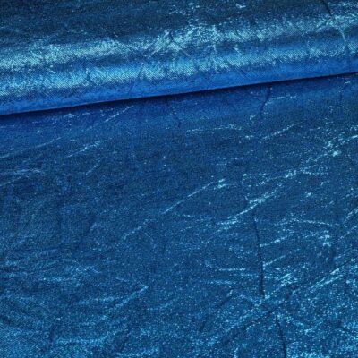 Tissu Lurex froissé aqua