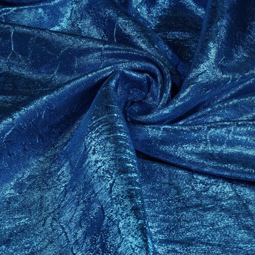 Tissu Lurex froissé aqua
