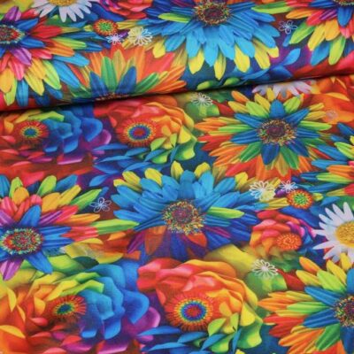 Tissu terlenka fleur multicolore