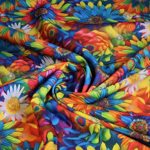 Tissu terlenka fleur multicolore