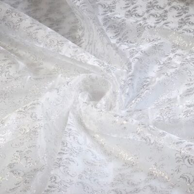 Tissu organza blanc