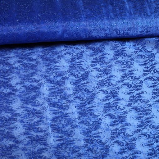 Tissu organza cobalt