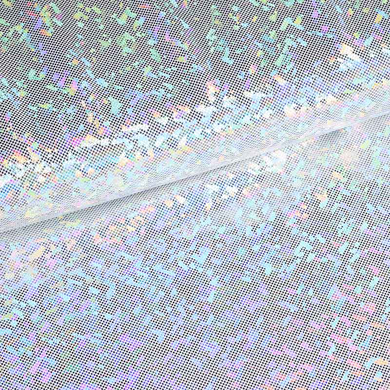 Tissu Mystique Deluxe Foil Hologram argent