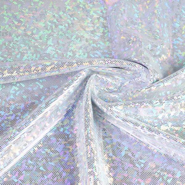 Tissu Mystique Deluxe Foil Hologram argent