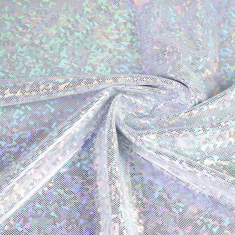 Tissu Mystique Deluxe Foil Hologram argent