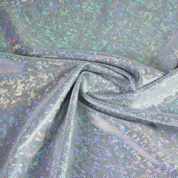 Tissu Mystique Deluxe Foil Hologram argent foncé