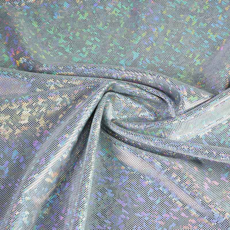 Tissu Mystique Deluxe Foil Hologram argent foncé