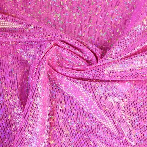 Tissu Mystique Deluxe foil hologram rose