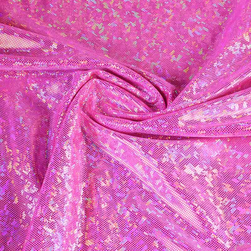 Tissu Mystique Deluxe foil hologram rose