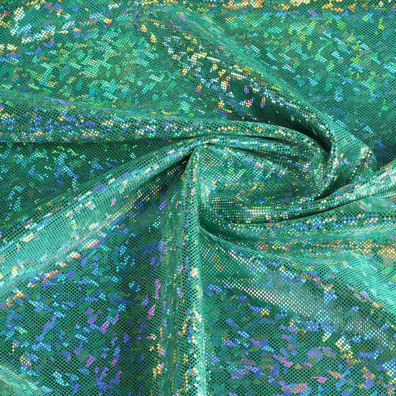 Tissu Mystique Deluxe Foil Hologram vert