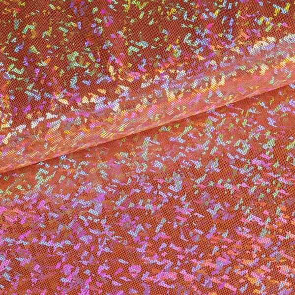 Tissu Mystique Deluxe foil hologram orange