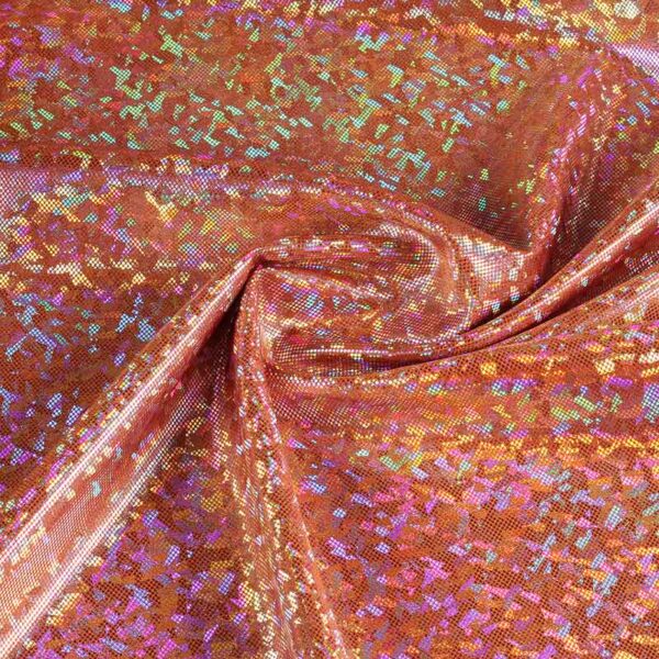 Tissu Mystique Deluxe foil hologram orange