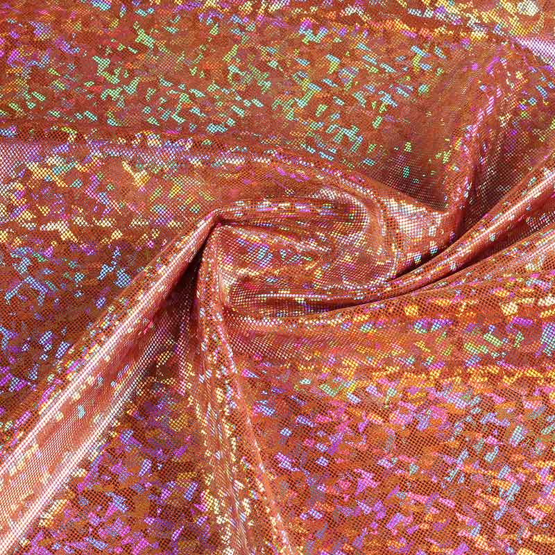 Tissu Mystique Deluxe foil hologram orange