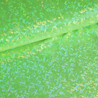 Tissu Mystique Deluxe Foil Hologram lime
