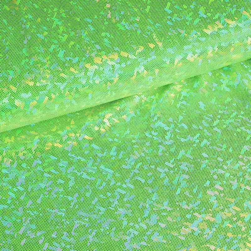 Tissu Mystique Deluxe Foil Hologram lime