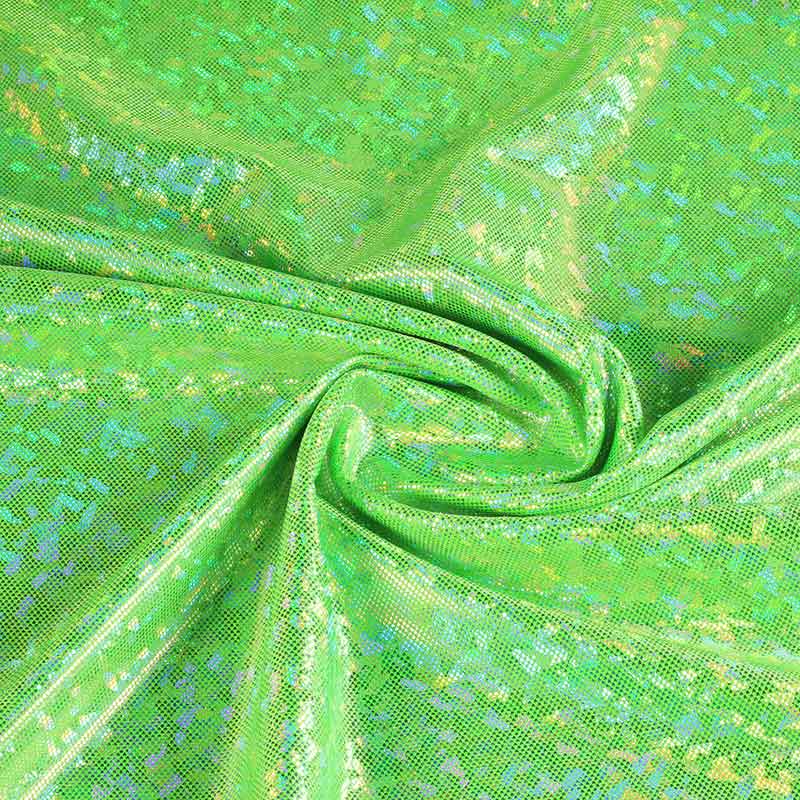 Tissu Mystique Deluxe Foil Hologram lime
