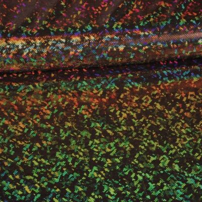 Tissu Mystique Deluxe Foil Hologram noir or