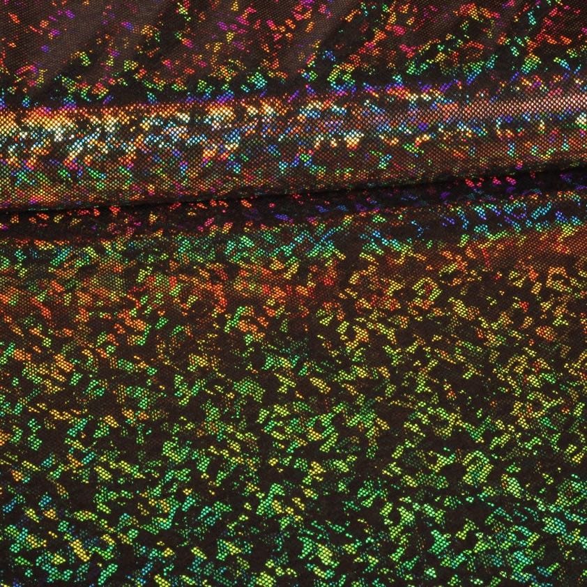 Tissu Mystique Deluxe Foil Hologram noir or