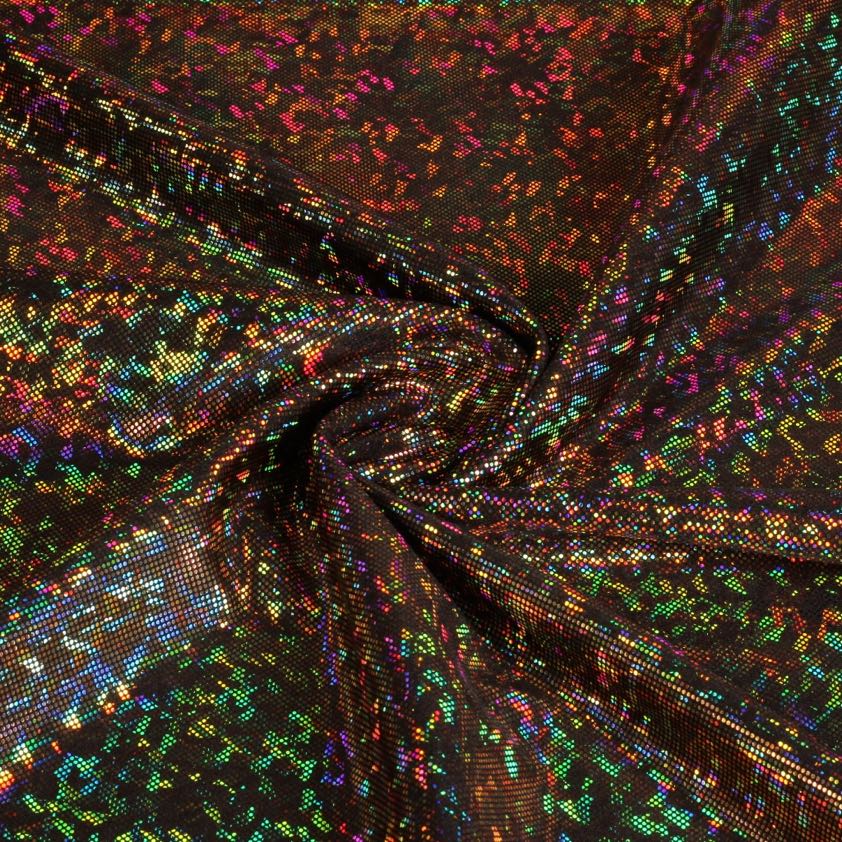 Tissu Mystique Deluxe Foil Hologram noir or