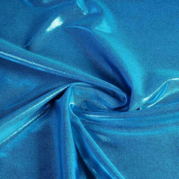 Tissu Mystique foil aqua