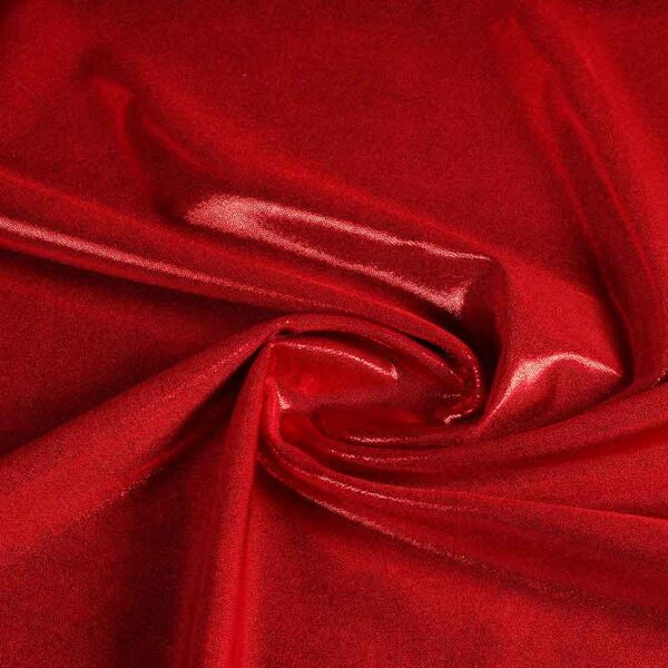 Tissu Mystique foil rouge