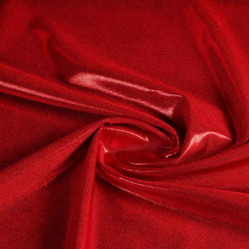Tissu Mystique foil rouge