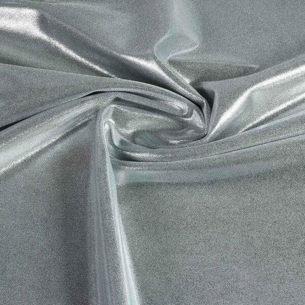 Tissu Mystique foil argent foncé