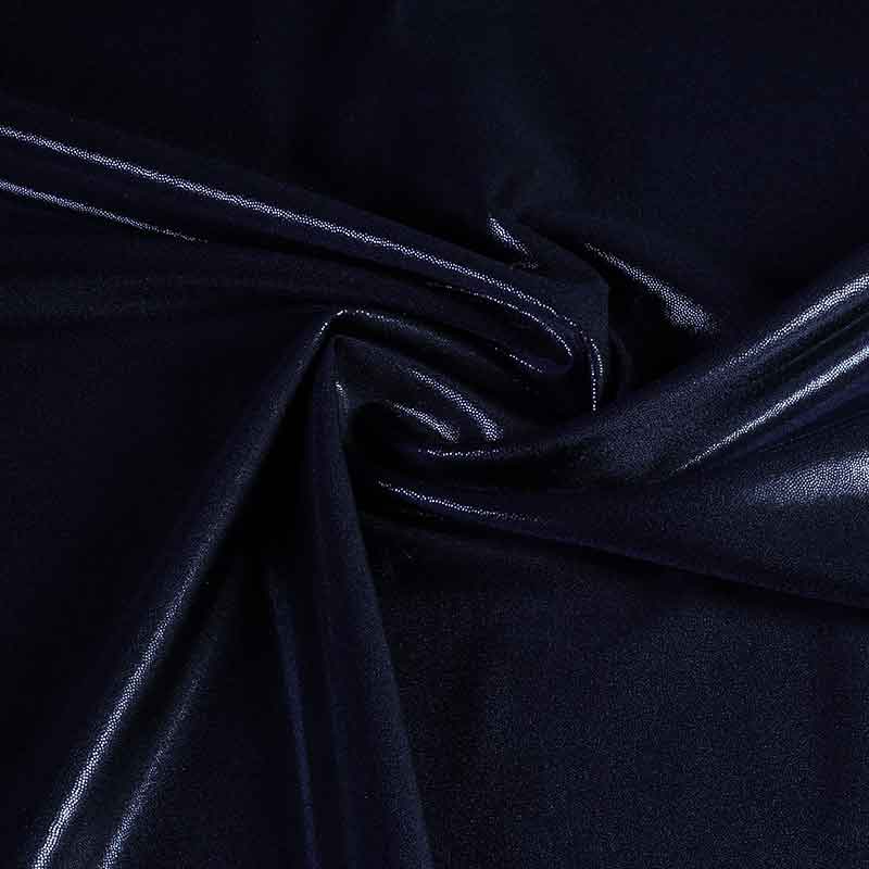Tissu Mystique foil bleu foncé