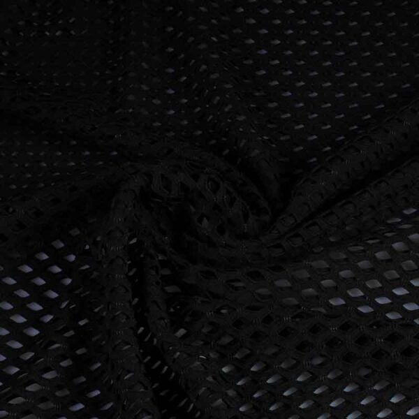 Tissu filet élastique grob noir