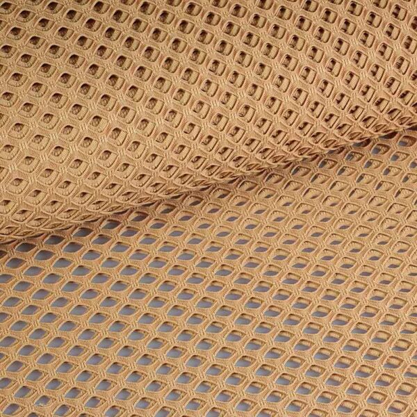 Tissu filet grossier élastique couleur peau