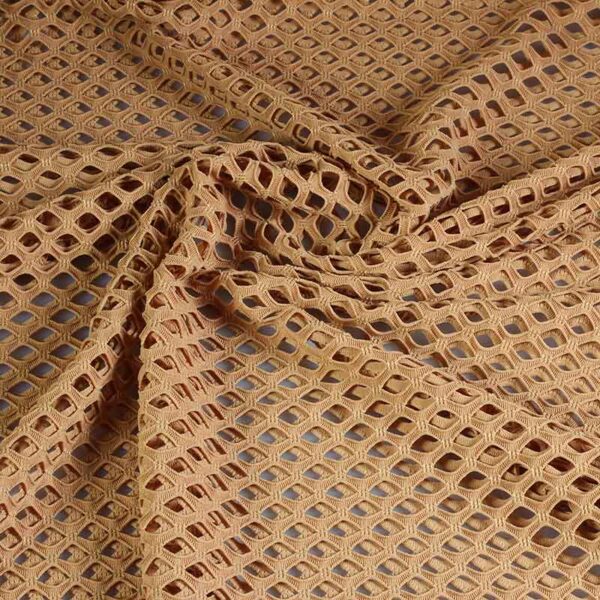 Tissu filet grossier élastique couleur peau