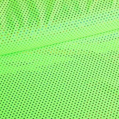 Tissu paillettes stretch hologram lime