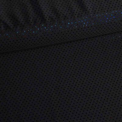 Tissu paillettes stretch hologram noir