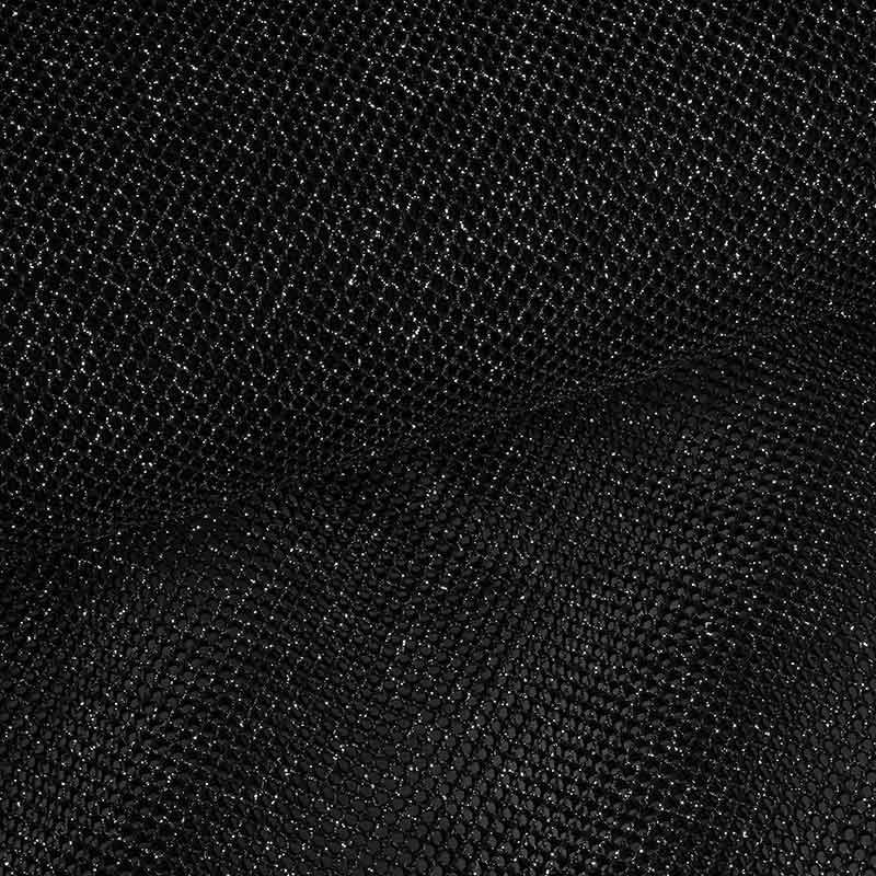 Tissu filet elastique paillettes noir