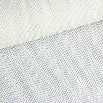 Tissu filet élastique glitter blanc