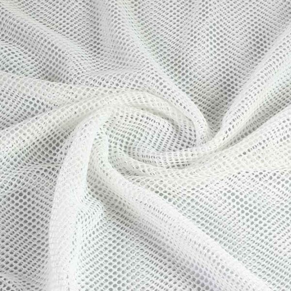 Tissu filet élastique glitter blanc