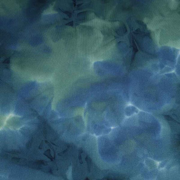 Tissu lycra maillot de bain tye dye petrol