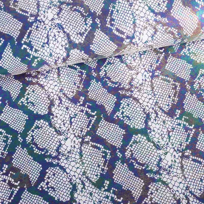 Tissu stretch 4 directions snake foil blanc
