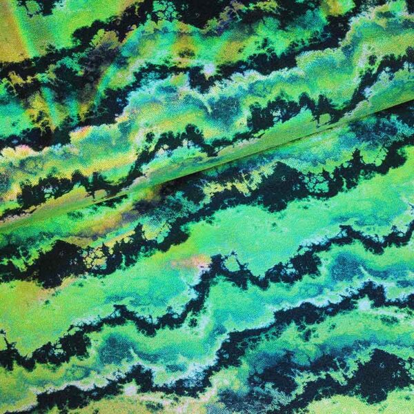 Tissu Stretch 4 Way Foil vert