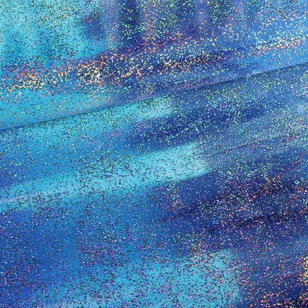 Tissu Stretch 4 Sens Tye Dye Multicolor Bleu