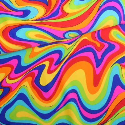 Tissu stretch 4 directions fantasy multicolor