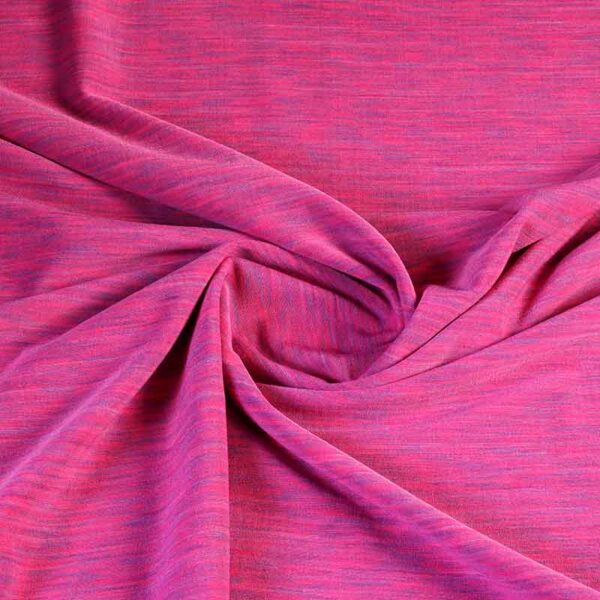 Tissu Tricot Stretch Melange Fuchsia