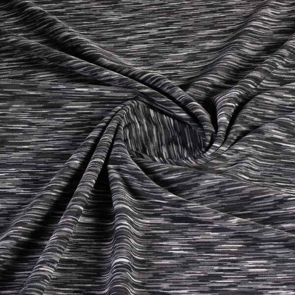 Tissu tricot stretch gris mélangé
