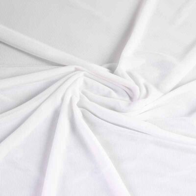 Tissu stretch mesh blanc