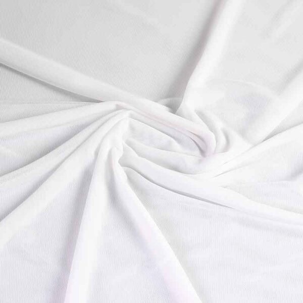 Tissu stretch mesh blanc