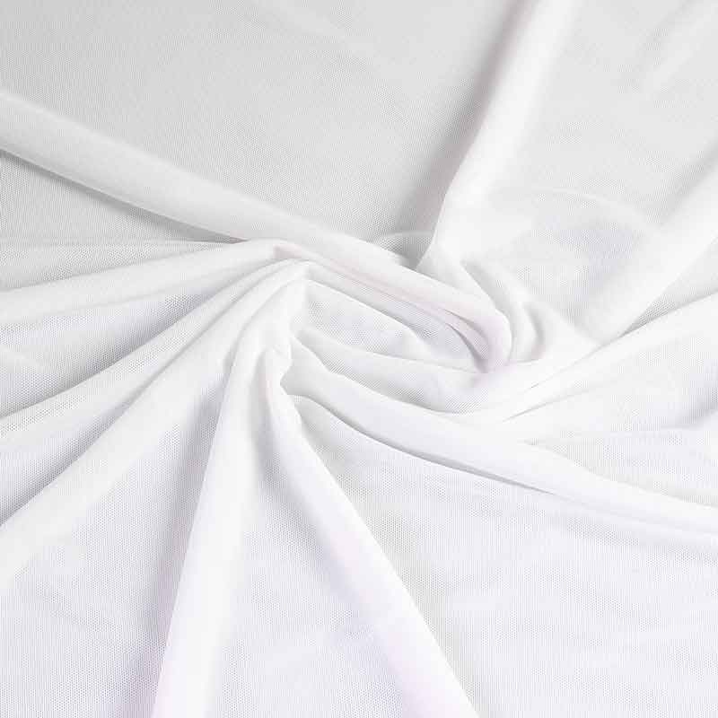 Tissu stretch mesh blanc